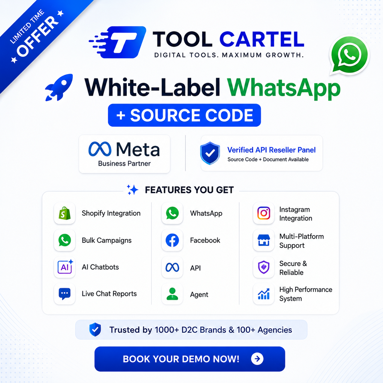 Tool Cartel White-Label WhatsApp Business Suite + Source Code